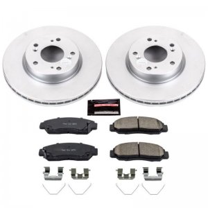 Honda Civic Brake Kit - Front - PowerStop - Geomet Coated Rotors + Z17 Ceramic Pads - `12-`15