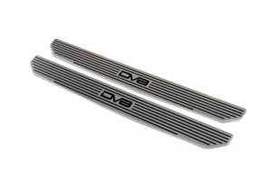 Jeep Gladiator Sill Plates - Front - DV8 Offroad - DV8 Logo - Black - 2020+