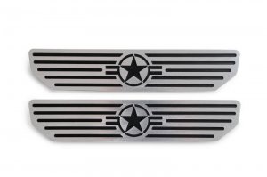 Jeep Gladiator Sill Plates - Rear - DV8 Offroad - Anodized - Black - `18-`20