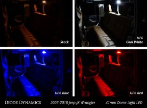 Jeep Wrangler JK Replacement Bulbs - Interior - Diode Dynamics - Stage 1 - Cool White