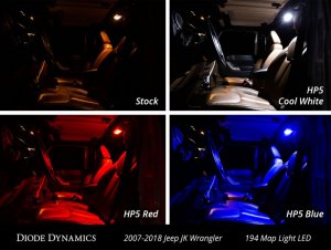 Jeep Wrangler JK Replacement Bulbs - Diode Dynamics - Stage 1 - Blue