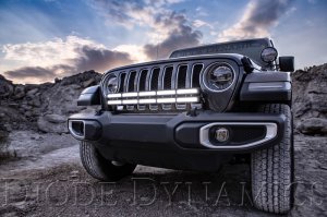 Jeep Gladiator LED Light Bar Kit - Front - Diode Dynamics - SS30 Stage Series 30 - Amber - `18-`21