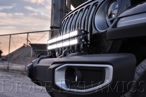 Jeep Gladiator LED Light Bars - Front Bumper - Diode Dynamics - SS30 Bumper Bracket Kit - Amber Combo Dual - Amber - `18-`21