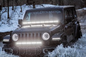 Jeep Wrangler JL Lighting Upgrade - Hood LED Light Bar Kit - White Driving - Diode Dynamsic