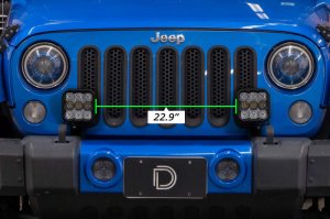 Jeep Wrangler JK Bumper LED Pod Light Kit - Diode Dynamics - Sport - Yellow - `07-`18