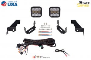 Jeep Wrangler JL LED Pod Light Kit - Diode Dynamics - Pro Combo - Yellow - `18-`21