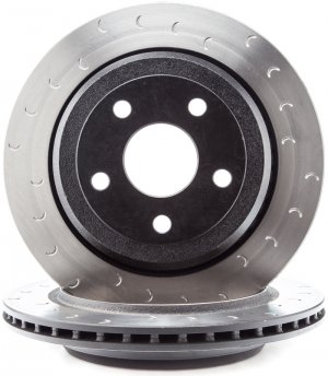 Jeep Wrangler JL Rotor (1) - Rear Left - Alcon - Slotted - 2018