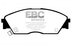 Honda Civic Brake Pads - Front - EBC - Greenstuff - Series Sport - 1.6L - `90-`92