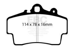 Porsche Cayenne Brake Pads - Front - EBC - Yellowstuff - '97- '99