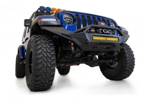 Jeep Wrangler JL Stealth Fighter Front Bumper - Front - Addictive Desert Designs - Hammer Black - `18-`23