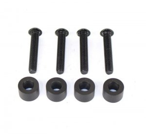 Jeep Wrangler JK Hood Light Mount Brackets - Hood - Fishbone Offroad - Black - `07-`18