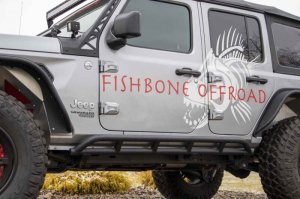 Jeep Wrangler JL Rocker Guard - Fishbone Offroad - Black - 2018