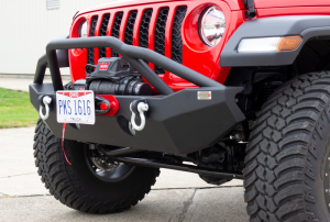 Jeep Wrangler JL License Plate Bracket - Fishbone Offroad - Aluminum - Black - 2018