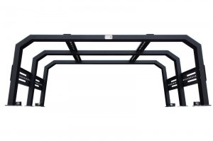 Jeep Gladiator Truck Bed Rack - Fishbone Offroad - Full Tackle Rack - Black Powdercoat - 2020+