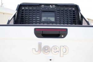 Jeep Gladiator Truck Bed Rack - Fishbone Offroad - Chase Rack W/Molle Panel - Black - 2020+