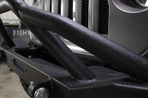 Jeep Gladiator Bumper - Front - Fishbone Offroad - Mid-Width Winch - Black textured powder coat - 2020