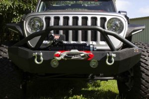 Jeep Gladiator Bumper - Front - Fishbone Offroad - Mid-Width Winch - Black textured powder coat - 2020