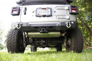 Jeep Wrangler JL Rear Bumper - Rear - Fishbone Offroad - Mako - Black textured powder coat - 2018