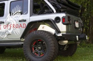 Jeep Wrangler JL Rear Bumper - Rear - Fishbone Offroad - Mako - Black textured powder coat - 2018