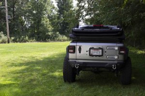 Jeep Wrangler JL Rear Bumper - Rear - Fishbone Offroad - Mako - Black textured powder coat - 2018