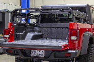 Jeep Gladiator Truck Bed Rack - Fishbone Offroad - Half Height Tackle Rack - Black - 2020+