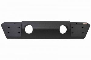 Jeep Gladiator Front Winch Bumper - Fishbone Offroad - Stubby, Raised Tube Winch Guard - Black Powdercoat - 2020+