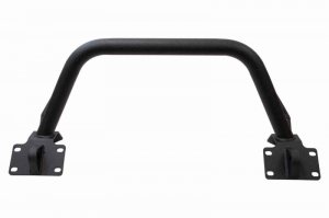 Jeep Gladiator Front Winch Bumper - Fishbone Offroad - Stubby, Raised Tube Winch Guard - Black Powdercoat - 2020+