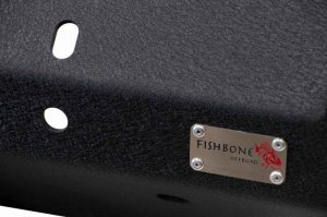 Jeep Gladiator Front Winch Bumper - Fishbone Offroad - Stubby, Raised Tube Winch Guard - Black Powdercoat - 2020+