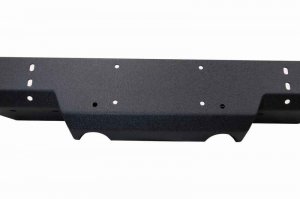 Jeep Gladiator Front Winch Bumper - Fishbone Offroad - Stubby, Raised Tube Winch Guard - Black Powdercoat - 2020+
