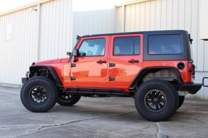 Jeep Wrangler JK Rock Sliders - Fishbone Offroad - Twin tube design - Black Textured Powdercoat - `07-`18