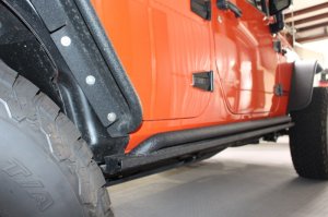 Jeep Wrangler JK Rock Slider - Fishbone Offroad - Black Textured Powdercoat - `07-`18