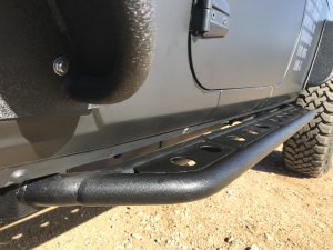 Jeep Wrangler JK Side Steps - Fishbone Offroad - Black - `07-`18