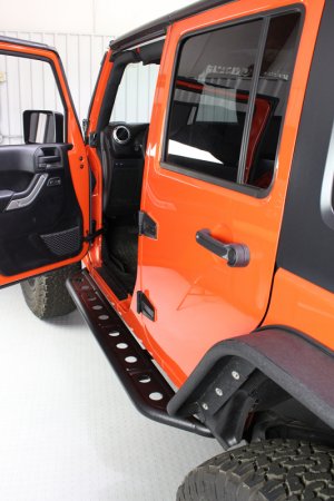 Jeep Wrangler JK Side Steps - Fishbone Offroad - Black - `07-`18
