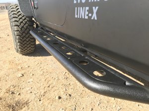 Jeep Wrangler JK Side Steps - Fishbone Offroad - Black - `07-`18