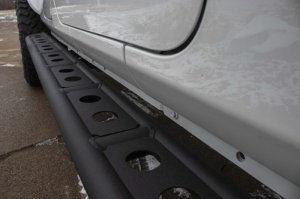 Jeep Gladiator Side Steps - Fishbone Offroad - Step Sliders - Black textured powder coat - 2020+