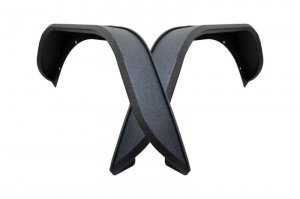 Jeep Wrangler JL Fenders - Rear - Fishbone Offroad - Elite Steel - Black - 2018