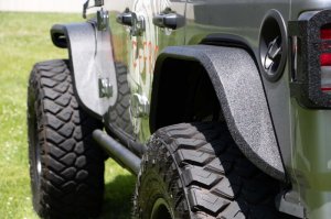 Jeep Wrangler JL Fenders - Rear - Fishbone Offroad - Elite Steel - Black - 2018