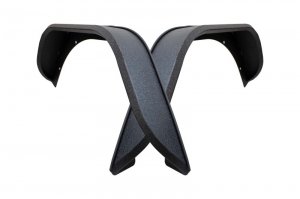 Jeep Wrangler JL Fenders - Rear - Fishbone Offroad - Elite Steel - Black - 2018