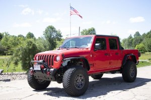 Jeep Gladiator Fender Flares - Rear - Fishbone Offroad - Steel Tube - Black textured powder coat - 2020+