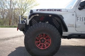 Jeep Gladiator Fender Flares - Front - Fishbone Offroad - Steel - Black - 2020+