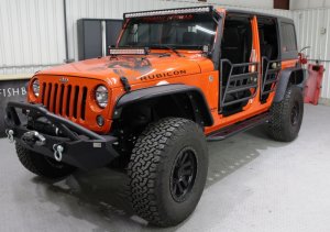 Jeep Wrangler JK Tube Doors - Front + Rear - Fishbone Offroad - Black - `07-`18