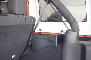 Jeep Wrangler JK Wheel Well Storage Bin - Fishbone Offroad - Black Textured - `07-`18