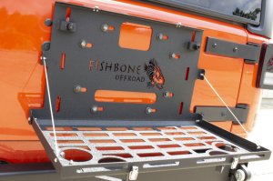 Jeep Wrangler JK Tailgate Table - Fishbone Offroad - Black - `07-`18
