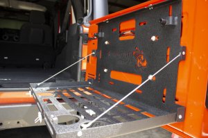 Jeep Wrangler JK Tailgate Table - Fishbone Offroad - Black - `07-`18