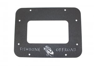 Jeep Wrangler JK Tailgate Plate - Fishbone Offroad - Black Textured Powercoat - `10-`18