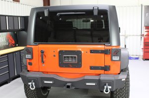 Jeep Wrangler JK Tailgate Plate - Fishbone Offroad - Black Textured Powercoat - `10-`18