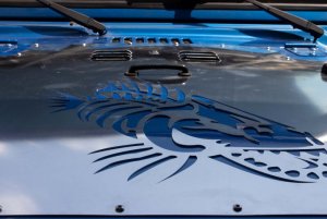 Jeep Wrangler JK Hood Louver - Fishbone Offroad - Black - `07-`18