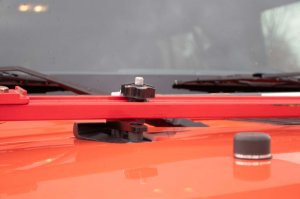 Jeep Gladiator Jack Mount - Hood - Fishbone Offroad - Hood Mounted Hi-Lift - Black textured powder coat - 2020