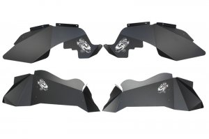 Jeep Wrangler JK Inner Fender Kit - Front + Rear - Fishbone Offroad - Logo - Black - `07-`18