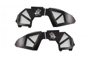 Jeep Gladiator Fenders - Front - Fishbone Offroad - Aluminum - Black Powdercoat Inner Fenders - Black - 2020